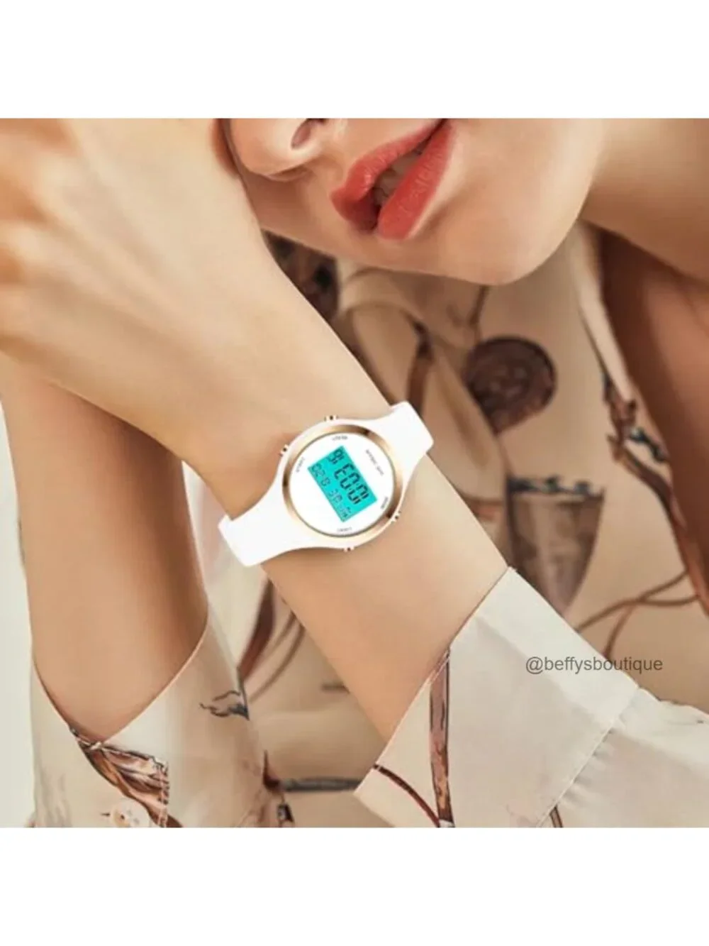 Digital Sport Watch LED Backlight Alarm Chronograph Water Resistant Women's